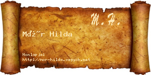 Mór Hilda névjegykártya